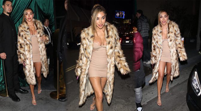 Chantel Jeffries’ Sexy Legs and Big Cleavage at Lori Harvey’s Birthday Party in West Hollywood