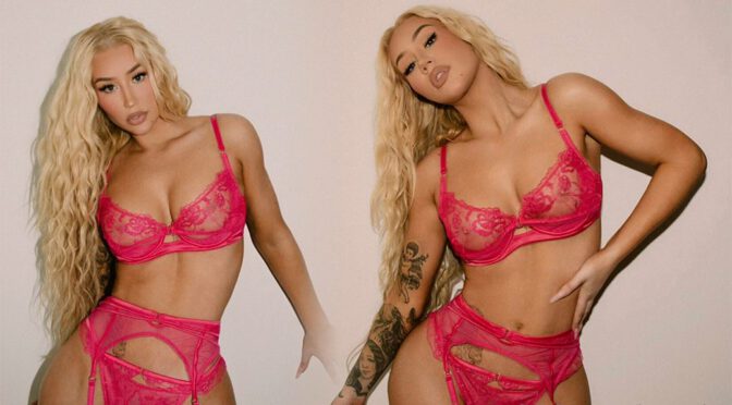 Iggy Azalea Shows Gorgeous Body in Sexy Pink Lingerie