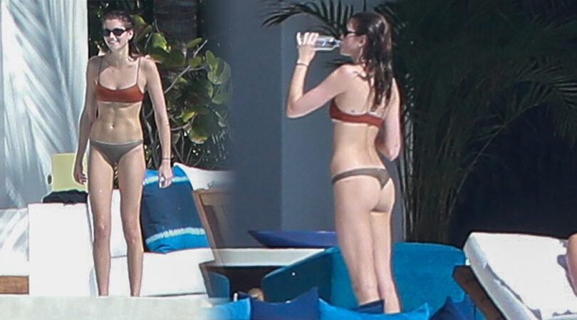Kaia Gerber Shows Sexy Ass in Small Bikini by Pool in Cabo