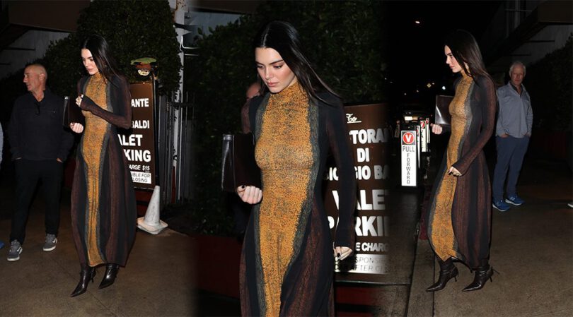Kendall Jenner Gorgeous in Sexy Dress at Giorgio Baldi in Santa Monica
