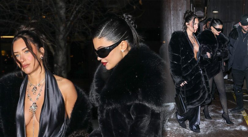 Kylie Jenner & Anastasia Karanikolaou Flaunts Sexy Big Boobs Out in Aspen