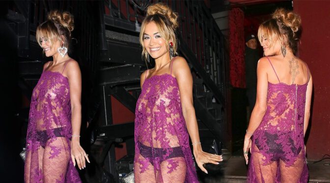 Rita Ora Sexy See Through Outfit