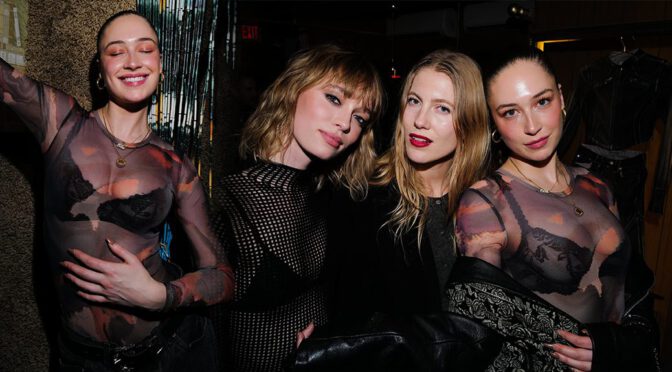 Elsie Hewitt Gorgeous in Black Bra at Mimchik FW23 Event in New York