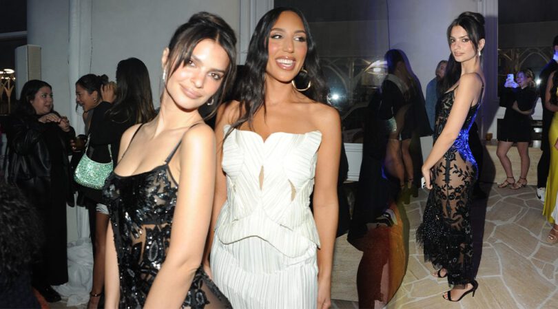 Emily Ratajkowski Gorgeous in Sexy Sheer Dress at New York Fashion Week Party in New York