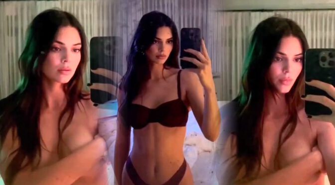 Kendall Jenner Flaunts Sexy Boobs in Topless Selfie Video