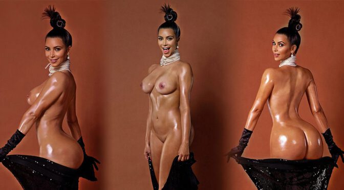 Kim Kardashian Flaunts Big Boobs and Ass in Naked Photoshoot for Paper Magazine (NSFW) (HQ)