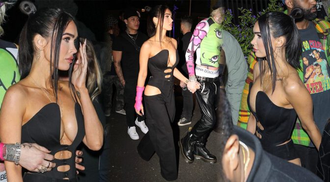 Megan Fox Shows Big Boobs in Sexy Cleavage at Drake’s Super Bowl Party in Scottsdale