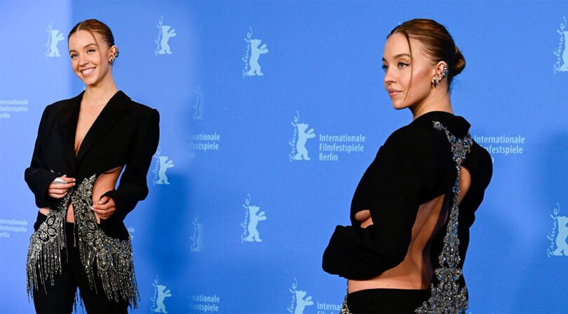Sydney Sweeney Stuns in Braless Outfit at Reality Photocall at Berlin Film Festival