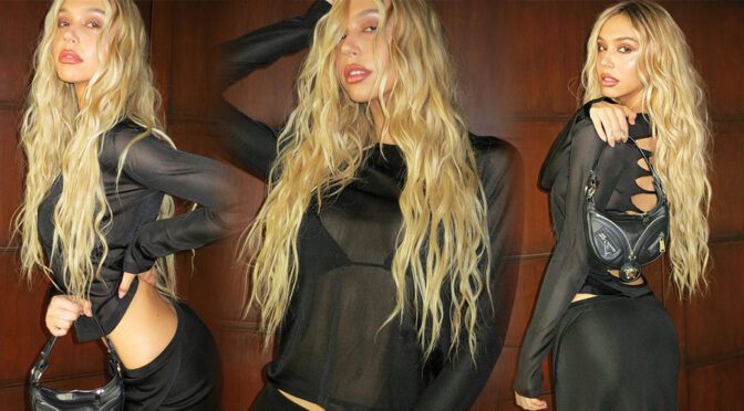See Alexis Ren’s Sultry Look in Latest Versace Shoot