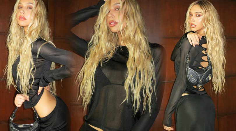 See Alexis Ren’s Sultry Look in Latest Versace Shoot