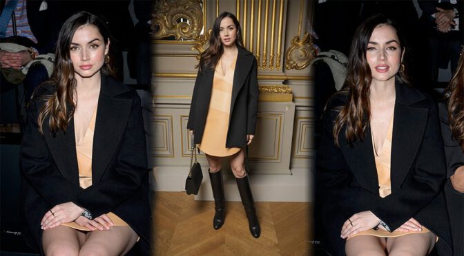 Sexy Upskirt Alert: Ana De Armas Turns Heads at Fashion Show in London