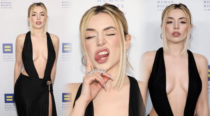 Ava Max Gorgeous Braless Cleavage