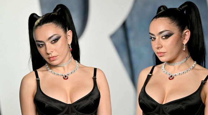 Charli XCX Stuns at 2023 Vanity Fair Oscar Party with Bold Cleavage Display
