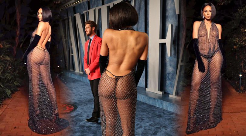 Ciara Turns Heads in Transparent Dress and G-String Panties at Vanity Fair Oscar Party