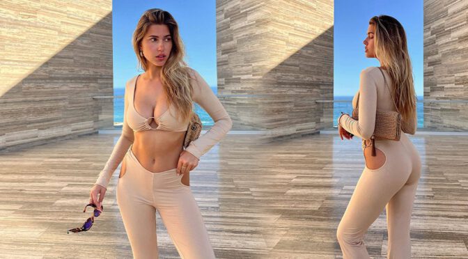 Stunning Kara Del Toro Shows Off Her Curves in Tight Pants and Revealing Top
