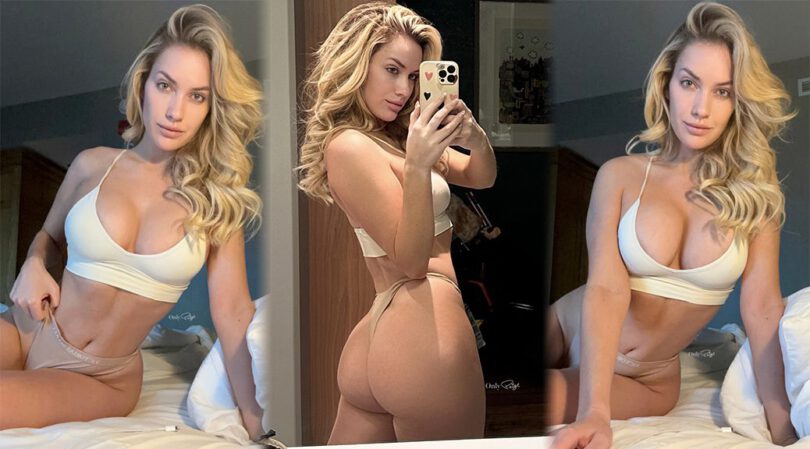 Get Ready to Drool: Paige Spiranac Flaunts Breasts and Ass in Bra and Thong Panties!