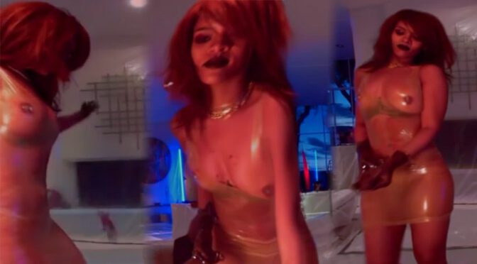 Uncovered: Rihanna’s Nipple-Baring Outfit in Music Video Outtakes (NSFW)