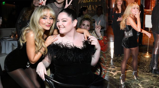 Sabrina Carpenter Wows in Black Pantyhose at Variety Makeup Artistry Dinner