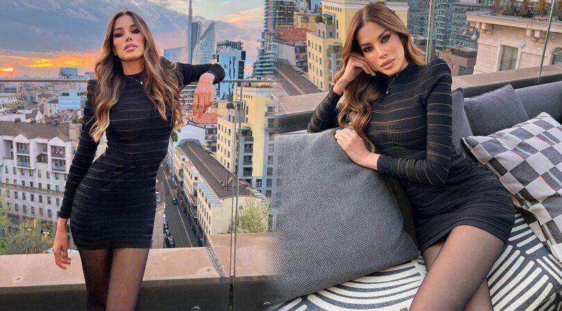 Black Dress Beauty: Aida Yespica’s Seductive Photo Shoot with Stunning Body and Stockings
