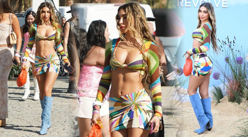 Chantel Jeffries Flaunts Gorgeous Legs and Perfect Boobs at Coachella 2023 Revolve Bash