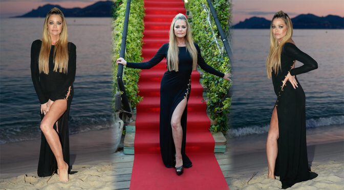 Denise Richards’ Pantyless Wardrobe Malfunction: A Sexy Black Dress Leads to a Bare Pussy Reveal at Canneseries Festival (NSFW)