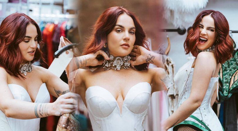 Captivating Cleavage Alert: Jojo Levesque Poses for Avery Brunkus in Moulin Rouge Broadway Shoot