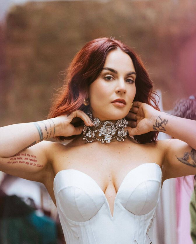 Jojo Levesque Cleavage Moulin Rouge Broadway Photo Shoot