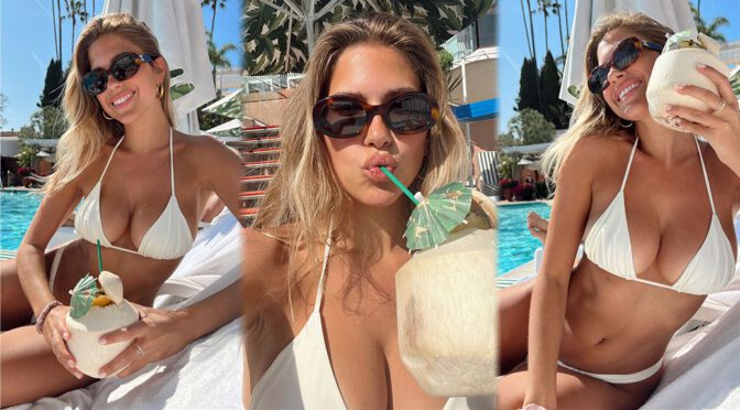 Bikini Babe Alert: Kara Del Toro Shows off Her Spectacular Big Boobs in a Poolside Shoot