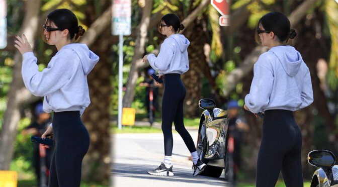 Kendall Jenner Sexy Ass In Leggings