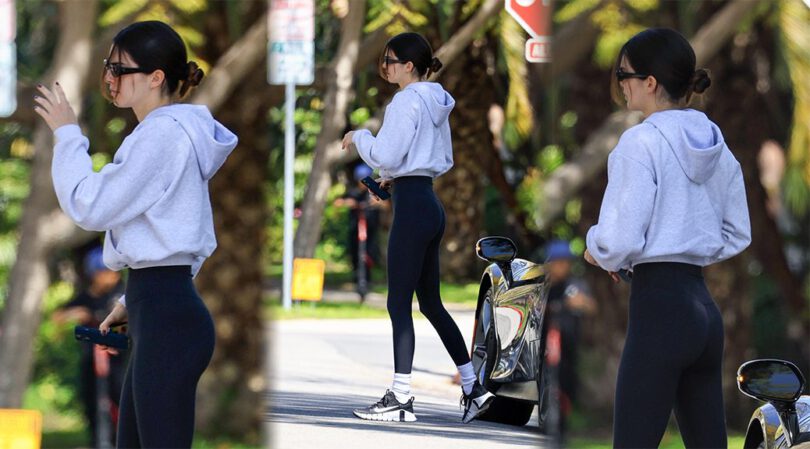 Sizzling Kendall Jenner in Tight Leggings at Beverly Hills Spa: Flaunting Her Gorgeous Ass!
