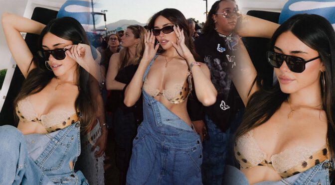 Madison Beer Flaunts Her Voluptuous Breasts in a Sexy Bra for Beth Saravo Coachella Photo Shoot