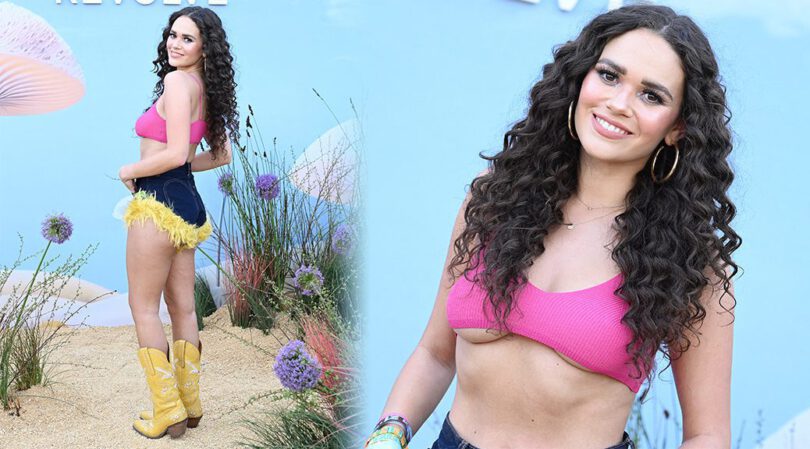 Madison Pettis Owns the Spotlight at 2023 Revolve Festival: Teasing with Braless Boobs and Stunning Legs on Full Display!