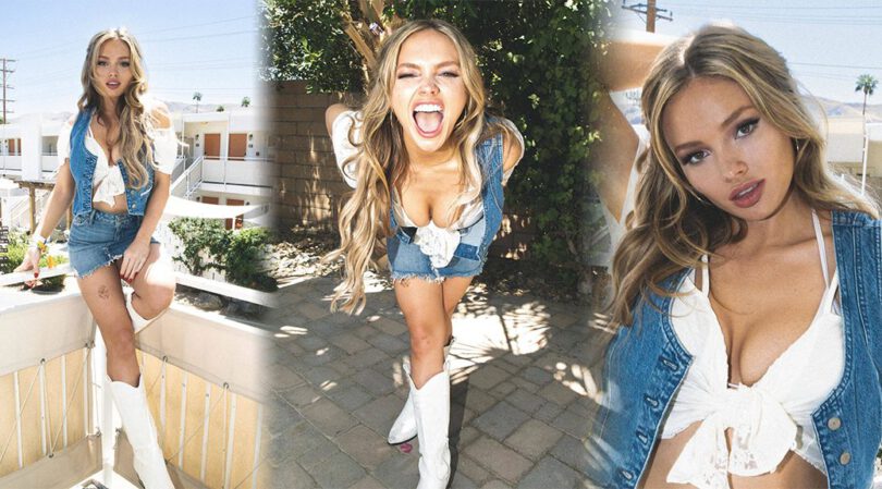Spectacular Big Boobs on Display: Natalie Alyn Lind’s Sexy Cleavage at Coachella in Orion Bustamante Photo Shoot