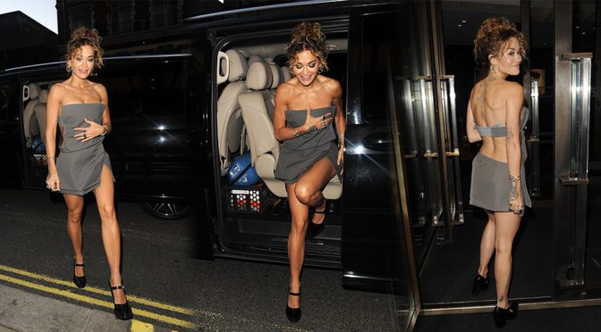 Rita Ora’s Sexy Strapless Mini Dress: Flaunting Her Legs and Cleavage at ‘Praising You’ Release in London