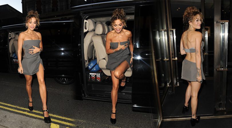 Rita Ora’s Sexy Strapless Mini Dress: Flaunting Her Legs and Cleavage at ‘Praising You’ Release in London