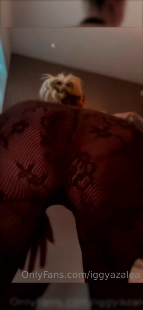 Iggy Azalea Twerking Big Ass Black Fishnet Body Stocking