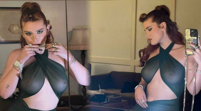 Bella Thorne Fantastic Tits And Pierced Nipples