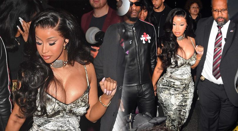 Cardi B Stuns at Met Gala After Party with Boob-Baring Dress