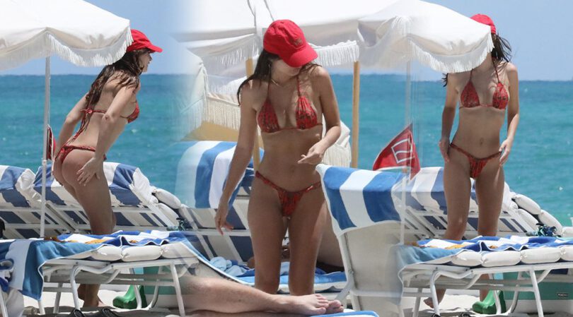 Hot and Sexy: Emily Ratajkowski Flaunts Her Assets in Thong Bikini