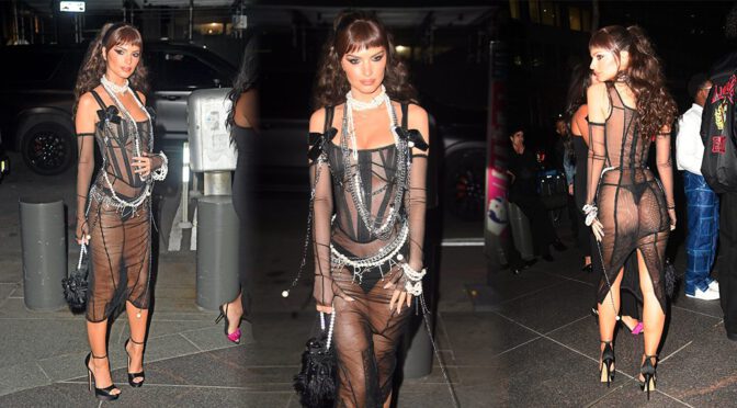 Emily Ratajkowski Bares Perfect Ass in Tiny Thong and Sheer Outfit at Met Gala After-Party