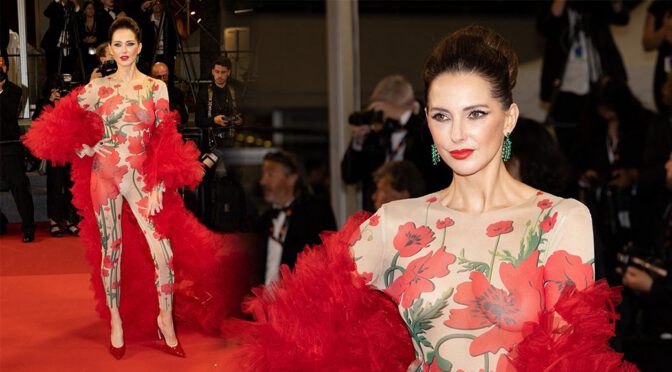 Seductive and Daring: Frederique Bel Bares All in See-Through Dress at Cannes Film Festival