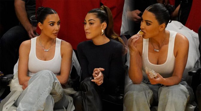 Kim Kardashian Stuns with Eye-Popping Cleavage at Lakers vs Warriors NBA Game