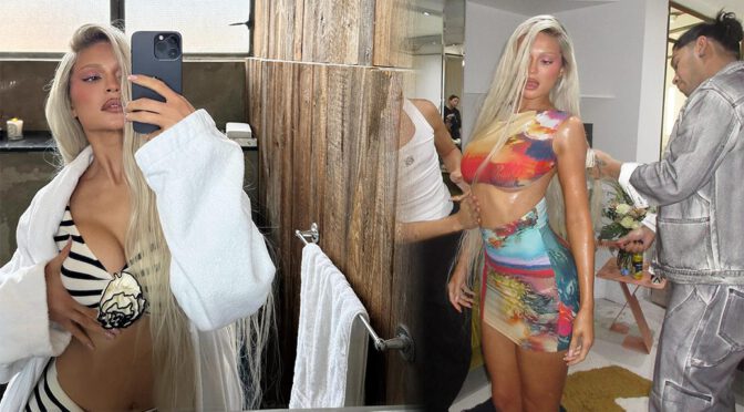 Kylie Jenner’s Big Breasts Stun in Jean Paul Gaultier Flowers Campaign
