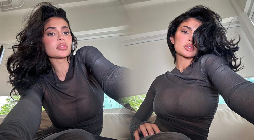 Kylie Jenner Stuns in Sexy See-Through Dress: Bra and Boobs Exposed