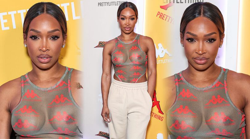 Malika Haqq Bares All in Sheer Top at PrettyLittleThing Party: Nipples and Breasts on Full Display (NSFW)