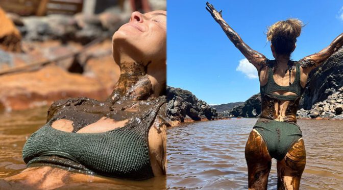 Seductive Delights: Maria Menounos Flaunts Her Bikini Body in Mud Bath