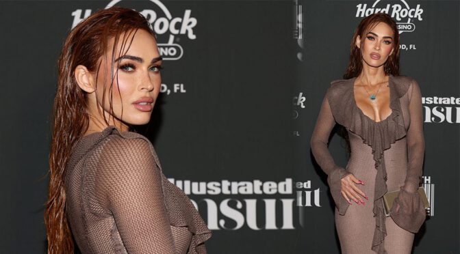 Megan Fox Flaunts Big Boobs and Alluring Cleavage at Sports Illustrated Swimsuit Release Party