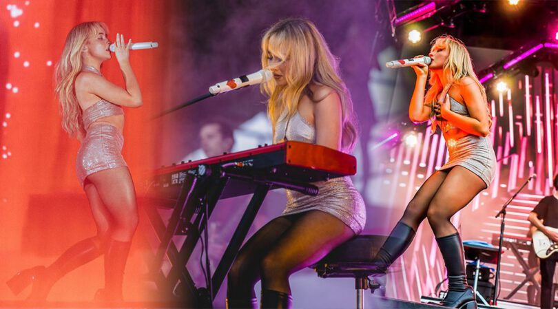 Unleashing Temptation: Sabrina Carpenter’s Captivating Legs and Provocative Mini Skirt
