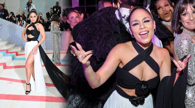 Vanessa Hudgens Stuns with Spectacular Legs and Sexy Cleavage at Met Gala