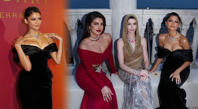 Dazzling Beauty: Zendaya Turns Heads with Sultry Cleavage Display at Bvlgari Event